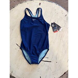 Speedo NWT Women's Blue Racerback Swimsuit Size 12 Two-Tone Blue Design